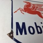 Vintage Mobil Oil Sign – Gasoline Advertising Gas Pump Station Porcelain Sign - Image 6
