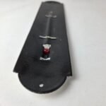 Vintage Mobil Safety Sign – Gas Service Pump Ad Sign on Porcelain Thermometer - Image 9