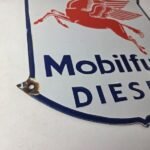 Vintage Mobil Sign – Diesel Gasoline Advertising Gas Fuel Station Porcelain Sign - Image 11