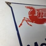 Vintage Mobil Sign – Diesel Gasoline Advertising Gas Fuel Station Porcelain Sign - Image 5