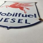 Vintage Mobil Sign – Diesel Gasoline Advertising Gas Fuel Station Porcelain Sign - Image 10
