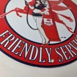 Vintage Mobil Sign – Pegasus Friendly Service Gas Pump Service Porcelain Sign - Image 11
