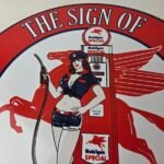 Vintage Mobil Sign – Pegasus Friendly Service Gas Pump Service Porcelain Sign - Image 3