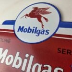 Vintage Mobilgas Porcelain Sign – Mobil Pegasus Porcelain Gas Pump Plate Sign - Image 12