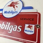 Vintage Mobilgas Porcelain Sign – Mobil Pegasus Porcelain Gas Pump Plate Sign - Image 13