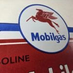 Vintage Mobilgas Porcelain Sign – Mobil Pegasus Porcelain Gas Pump Plate Sign - Image 5