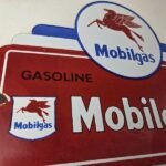 Vintage Mobilgas Porcelain Sign – Mobil Pegasus Porcelain Gas Pump Plate Sign - Image 6
