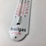 Vintage Mobilgas Sign – Gas Service Pump Ad Sign on Porcelain Thermometer - Image 14