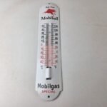 Vintage Mobilgas Sign – Gas Service Pump Ad Sign on Porcelain Thermometer - Image 16