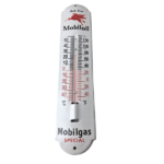 Vintage Mobilgas Sign – Gas Service Pump Ad Sign on Porcelain Thermometer - Image 2