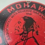 Vintage Mohawk Gasoline Sign – Gas Oil Reserve Porcelain Service Ad Sign - Image 3