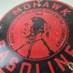Vintage Mohawk Gasoline Sign – Gas Oil Reserve Porcelain Service Ad Sign - Image 4