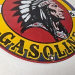 Vintage Mohawk Gasoline Sign – Gas Porcelain Service Native American Indian Sign - Image 11