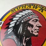 Vintage Mohawk Gasoline Sign – Gas Porcelain Service Native American Indian Sign - Image 12