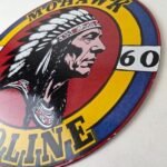 Vintage Mohawk Gasoline Sign – Gas Porcelain Service Native American Indian Sign - Image 13