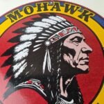 Vintage Mohawk Gasoline Sign – Gas Porcelain Service Native American Indian Sign - Image 3