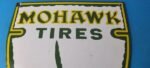 Vintage Mohawk Tires Sign – Porcelain Service Mechanic Shop Gas Oil Pump Sign - Image 3