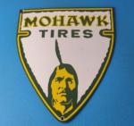 Vintage Mohawk Tires Sign – Porcelain Service Mechanic Shop Gas Oil Pump Sign