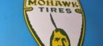 Vintage Mohawk Tires Sign – Porcelain Service Mechanic Shop Gas Oil Pump Sign - Image 6