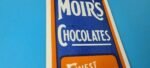 VINTAGE MOIR'S CHOCOLATE PORCELAIN QUALITY GAS PUMP GENERAL STORE CANDY SIGN - Image 6