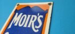 VINTAGE MOIR'S CHOCOLATE PORCELAIN QUALITY GAS PUMP GENERAL STORE CANDY SIGN - Image 8