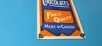 VINTAGE MOIR'S CHOCOLATE PORCELAIN QUALITY GAS PUMP GENERAL STORE CANDY SIGN - Image 7