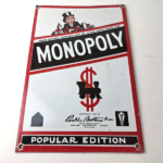 Vintage Monopoly Sign – Board Game Porcelain Gas Pump Monopoly Man Sign - Image 15