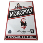 Vintage Monopoly Sign – Board Game Porcelain Gas Pump Monopoly Man Sign