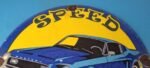 Vintage Moon Eyes Sign – Speed Drag Race Ford Mustang Porcelain Gas Pump Sign - Image 13