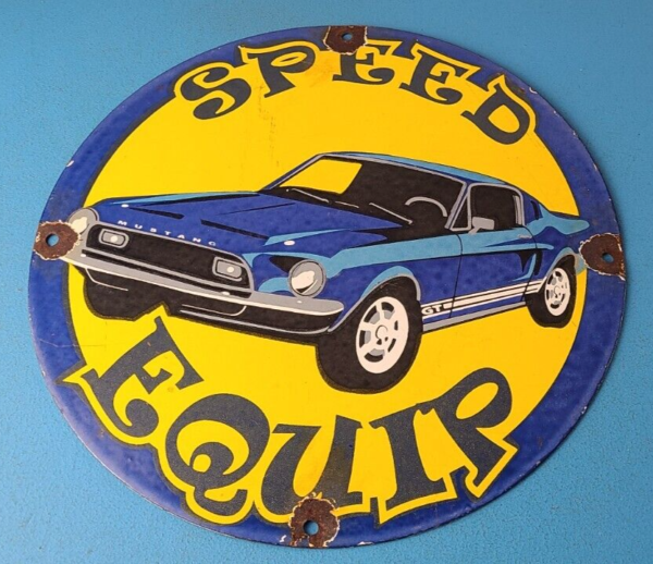 vintage-moon-eyes-sign-speed-drag-race-ford-mustang-porcelain-gas-pump-sign-306731100677-600x518-1.png Vintage Moon Eyes Sign – Speed Drag Race Ford Mustang Porcelain Gas Pump Sign - Image 1