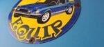 Vintage Moon Eyes Sign – Speed Drag Race Ford Mustang Porcelain Gas Pump Sign - Image 10