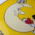 Vintage Moon Eyes Sign – Speed Equipment Mickey Mouse Porcelain Gas Pump Sign - Image 4