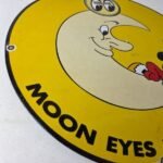Vintage Moon Eyes Sign – Speed Equipment Mickey Mouse Porcelain Gas Pump Sign - Image 6