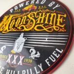 Vintage Moon Shine Sign – Hot Rod Hillbilly Fuel Octane Gas Porcelain Sign - Image 13