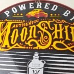 Vintage Moon Shine Sign – Hot Rod Hillbilly Fuel Octane Gas Porcelain Sign - Image 3