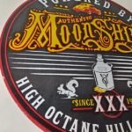 Vintage Moon Shine Sign – Hot Rod Hillbilly Fuel Octane Gas Porcelain Sign - Image 6