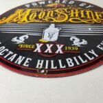 Vintage Moon Shine Sign – Hot Rod Hillbilly Fuel Octane Gas Porcelain Sign - Image 10