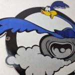 Vintage Mopar Plymouth Porcelain Sign – Road Runner Auto Shop Gas Pump Sign - Image 6