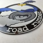 Vintage Mopar Plymouth Porcelain Sign – Road Runner Auto Shop Gas Pump Sign - Image 10