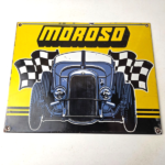 Vintage Moroso Performance Parts Porcelain Sign – Hot Rod Racing Sign - Image 15