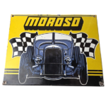 Vintage Moroso Performance Parts Porcelain Sign – Hot Rod Racing Sign