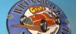 Vintage Motor Oil Porcelain Sign – Brunswick Sign – Gasoline Pump Plate Sign - Image 6