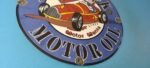 Vintage Motor Oil Porcelain Sign – Brunswick Sign – Gasoline Pump Plate Sign - Image 7