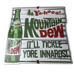 Vintage Mountain Dew Porcelain – Hillbilly Gas Pump Soda Bottles Soda Sign - Image 2