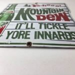 Vintage Mountain Dew Porcelain – Hillbilly Gas Pump Soda Bottles Soda Sign - Image 10