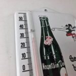 Vintage Mountain Dew Porcelain Sign – Soda Gas Pump Ad Thermometer Sign - Image 5