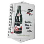 Vintage Mountain Dew Porcelain Sign – Soda Gas Pump Ad Thermometer Sign