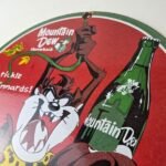 Vintage Mountain Dew Sign – Porcelain Gas Service Station Pump Soda Bottle Sign - Image 12