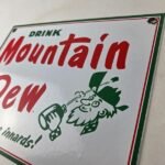 Vintage Mountain Dew Sign – Yahooo Hill Billy Soda Gas Station Porcelain Sign - Image 12