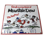 Vintage Mountain Dew Sign – Yahooo Soda Bottle Gas Service Porcelain Sign